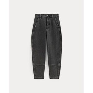 Everlane The Utility Barrel High-rise Jeans in Washed Black, size 12T